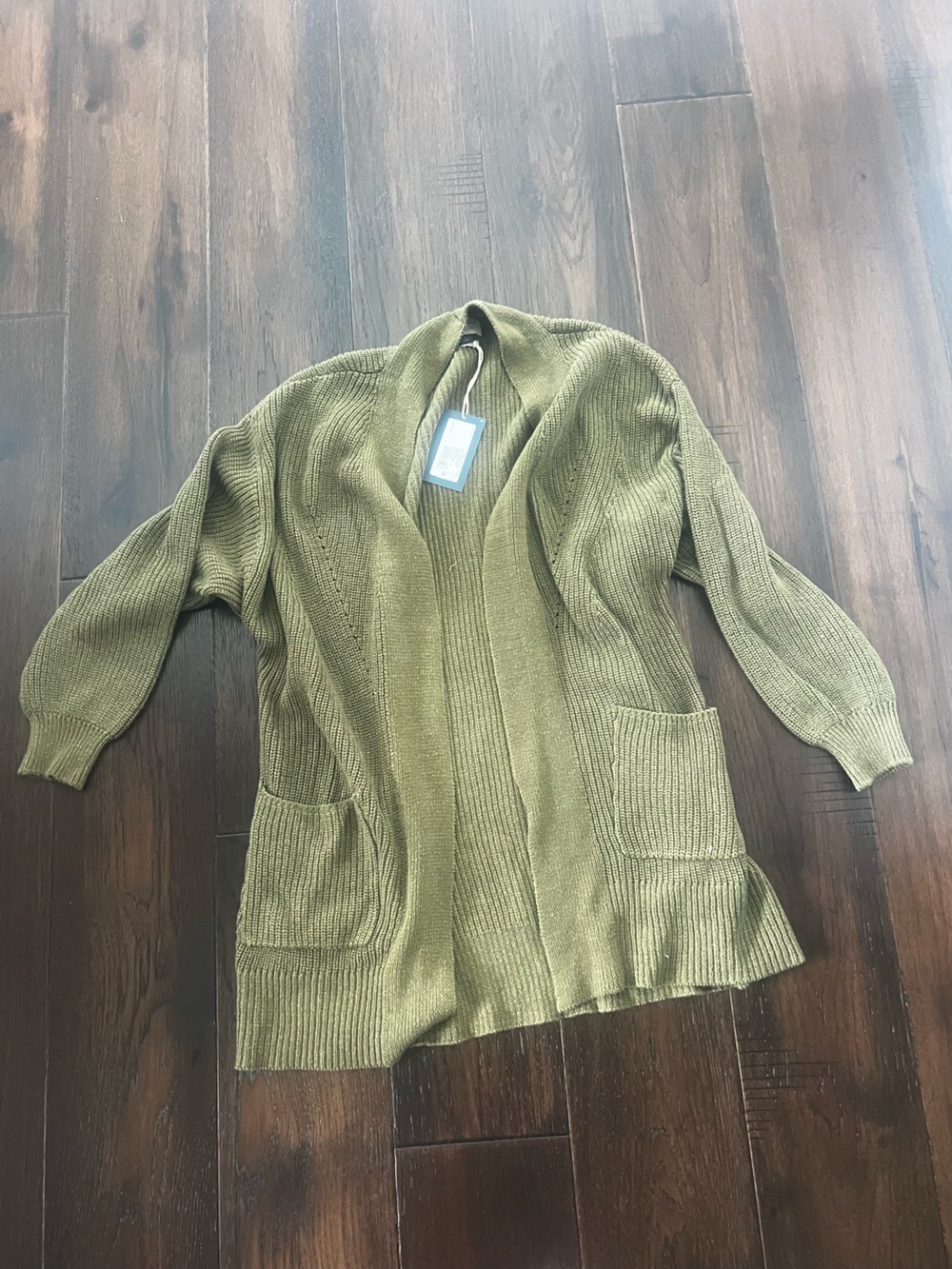 Universal Thread Olive Open-Front Pocket Cardigan